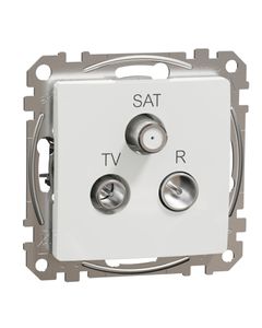 Sedna Design, Gniazdo RTV/SAT SDD111484, przelotowe (7dB), białe, bez ramki