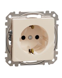 Sedna Design, Gniazdo Schuko SDD112021, beżowe, bez ramki