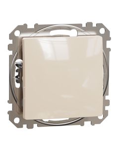 Sedna Design, Przycisk 1-biegunowy SDD112111, beżowy, bez ramki