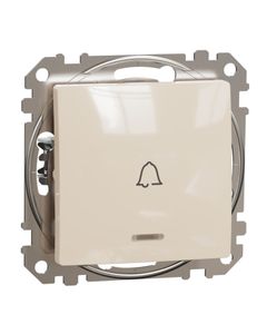 Sedna Design, Przycisk dzwonek SDD112131L, z podświetleniem, beżowy, bez ramki