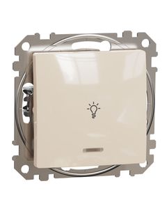 Sedna Design, Przycisk światło SDD112132L, z podświetleniem, srebrne aluminum, bez ramki