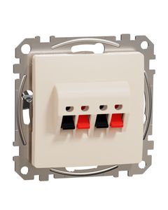 Sedna Design, Gniazdo 2x głośnikowe SDD112411, beżowe, bez ramki