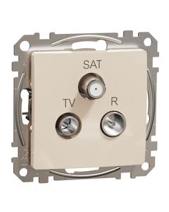 Sedna Design, Gniazdo RTV/SAT SDD112481, końcowe (4dB), beżowe, bez ramki