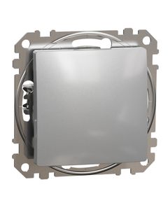 Sedna Design, Łącznik 1-biegunowy SDD113101, srebrne aluminum, bez ramki