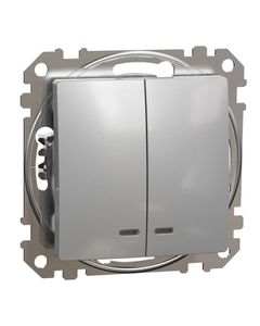 Sedna Design, Łącznik świecznikowy SDD113105L, z podświetleniem, srebrne aluminum, bez ramki