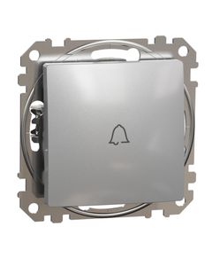 Sedna Design, Przycisk dzwonek SDD113131, srebrne aluminum, bez ramki