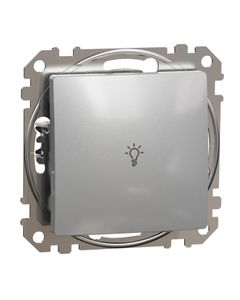 Sedna Design, Przycisk światło SDD113132, srebrne aluminum, bez ramki