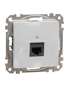 Sedna Design, Gniazdo komputerowe SDD113451, srebrne aluminum, bez ramki