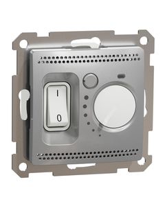 Sedna Design, Regulator temperatury SDD113506, srebrne aluminum, bez ramki, z wbud. czujnikiem