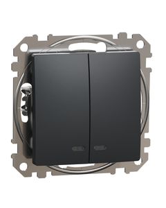 Sedna Design, Łącznik świecznikowy SDD114105L, z podświetleniem, antracytowy czarny, bez ramki