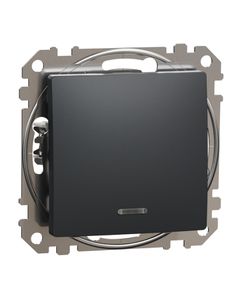 Sedna Design, Łącznik krzyżowy SDD114107L, z podświetleniem, antracytowy czarny, bez ramki