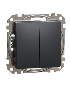 Sedna Design, Łącznik podwójny schodowy SDD114108, antracytowy czarny, bez ramki