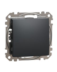 Sedna Design, Przycisk 1-biegunowy SDD114111, antracytowy czarny, bez ramki