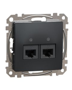 Sedna Design, Gniazdo komputerowe SDD114452, antracytowe, bez ramki