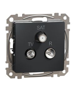 Sedna Design, Gniazdo RTV/SAT SDD114481, końcowe (4dB), antracytowe czarne, bez ramki