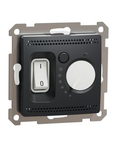 Sedna Design, Regulator temperatury SDD114506, antracytowy czarny, bez ramki, z wbud. Czujnikiem