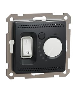 Sedna Design, Regulator temperatury SDD114507, antracytowy czarny, bez ramki, do ogrz. podłogowego