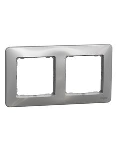 Sedna Design, Ramka 2-krotna SDD313802, srebrne aluminum,