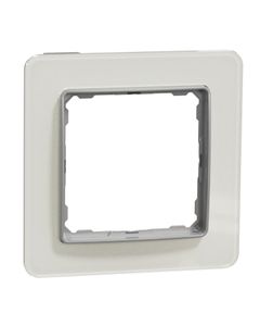 Sedna Elements, Ramka 1-krotna SDD360801, szkło białe