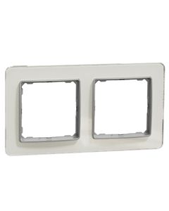 Sedna Elements, Ramka 2-krotna SDD360802, szkło białe