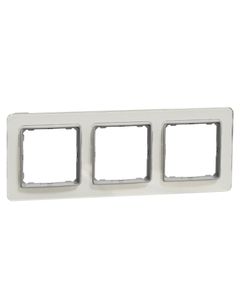 Sedna Elements, Ramka 3-krotna SDD360803, szkło białe