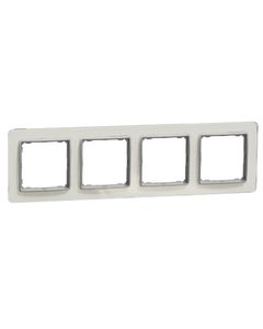 Sedna Elements, Ramka 4-krotna SDD360804, szkło białe