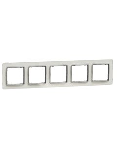 Sedna Elements, Ramka 5-krotna SDD360805, szkło białe