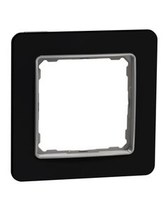 Sedna Elements, Ramka 1-krotna SDD361801, szkło czarne
