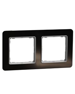 Sedna Design, Ramka 2-krotna SDD361802, szkło czarne