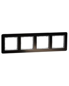 Sedna Design, Ramka 4-krotna SDD361804, szkło czarne