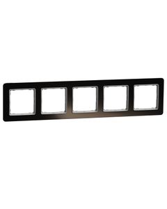 Sedna Elements, Ramka 5-krotna SDD361805, szkło czarne