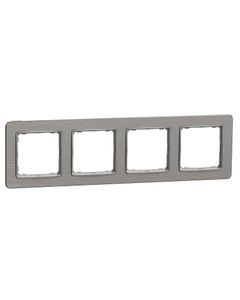 Sedna Elements, Ramka 4-krotna SDD370804, szczotkowane aluminium