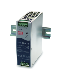 Zasilacz impulsowy SDR-120-24, 120W, 24VDC 5A, zasil. 88-264VAC, ob. metal