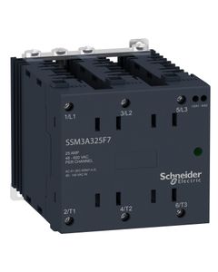 Przekaźnik półprzewodnikowy 3-fazowy SSM3A325P7, 25A wyj. 48-600V AC, ster. 180-280V AC, zał. w zerze, na szynę DIN