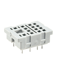 Gniazdo SU4/2D szare, do przekaźników R2, R2N, do druku, do montażu PCB
