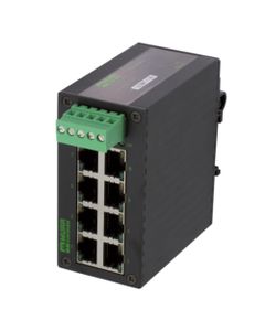 Switch Ethernet niezarządzalny TREE 8TX GE Gigabit, 8-portowy RJ45, 1000 Mbit/s, obud. metalowa IP40