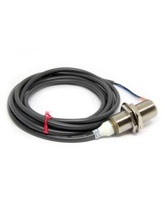 Czujnik indukcyjny GX-218MKA-P, M18 Sn-8mm, 10-30V DC, PNP NO, czoło wbudowane, 3-przew. kabel 2m, mosiądz nikl. L60mm