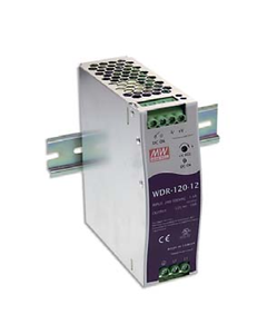 Zasilacz impulsowy WDR-120-12, 120W, 12VDC 10A, zasil. 1 lub 2-fazowe 180-550VAC, ob. metal