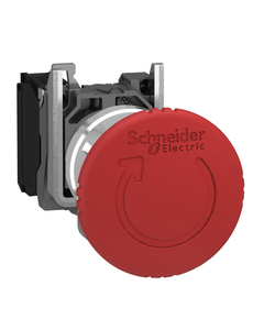 Przycisk dłoniowy bezpieczeństwa XB4BS84441 czerwony, 1NO+2NC, działanie zapadkowe, odblokowanie przez obrót