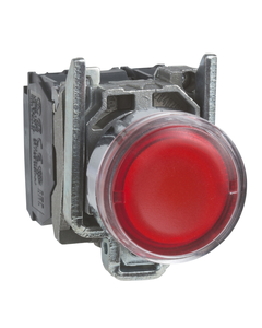 Przycisk podświetlany XB4BW3465 czerwony, bez śródła światła, 1NO+1NC, monostabilny