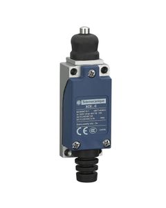 Łącznik krańcowy XCE110C, 1NO+1NC migowe, trzpień wciskany metalowy, ob. metal/plastik IP65, dławik gumowy