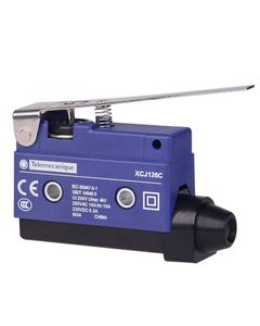 Łącznik krańcowy XCJ126C, 1CO migowe, dźwignia płaska L63.5 mm, metal/plastik IP40, dławik gumowy