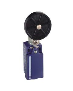 Łącznik krańcowy XCKD2139P16, 1NO+1NC migowe, dźwignia z rolką termoplastyczną o fi 50mm, metal IP66, M16