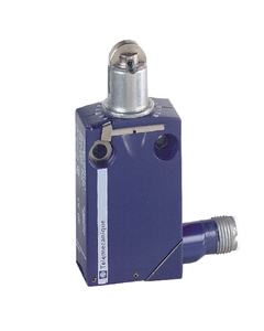 Łącznik krańcowy XCMD2102C12, 1NO+1NC migowe, trzpień z rolką metalową, metal IP66, konektor M12 5 pin