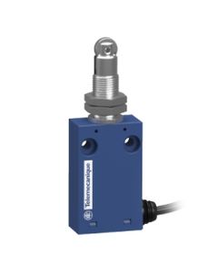 Łącznik krańcowy XCMH21F2L2, 1NO+1NC migowe, trzpień wciskany z rolką metalową, z nakr. mocującą M12, plastik  IP66, kab...