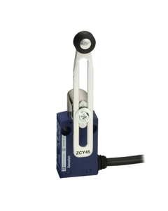 Łącznik krańcowy XCMN2145L1, 1NO+1NC migowe, dźwignia regulowana z rolką z tworzywa, plastik  IP65, kabel 1m