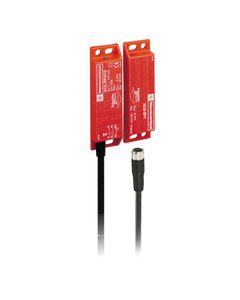Łącznik magnetyczny bezpieczeństwa XCSDMP591L01M12, 1NC+1NO stopniowane, 24V DC, wsk. LED, konektor M12, 88x25x13mm