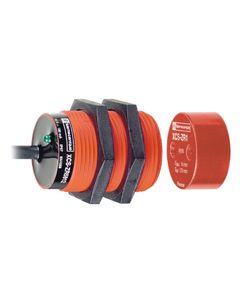 Łącznik magnetyczny bezpieczeństwa XCSDMR5912, 1NC+1NO stopniowane, 24V DC, wsk. LED, kabel 2m, M30, L-38,5mm