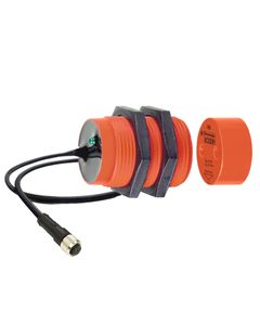 Łącznik magnetyczny bezpieczeństwa XCSDMR591L01M12, 1NC+1NO stopniowane, 24V DC, wsk. LED, konektor M12, M30, L-38,5mm...