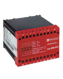 Przekaźnik bezpieczeństwa Preventa XPSPVT1180, kat. 4 SIL 3, 2NO+1NC, 24V DC, dla dynamicznego monitorowania zaworów na ...
